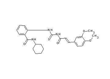 N-cyclohexyl-2-[({[3-(3,4-dimethoxyphenyl)acryloyl]amino}carbonothioyl)amino]benzamide