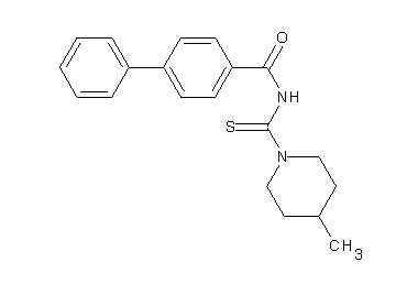 N-[(4-methyl-1-piperidinyl)carbonothioyl]-4-biphenylcarboxamide