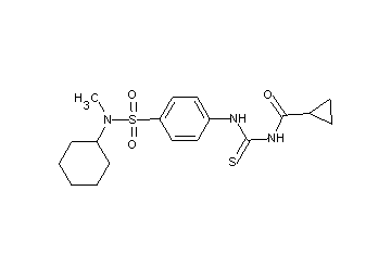N-{[(4-{[cyclohexyl(methyl)amino]sulfonyl}phenyl)amino]carbonothioyl}cyclopropanecarboxamide