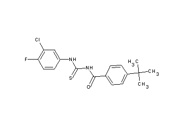 4-tert-butyl-N-{[(3-chloro-4-fluorophenyl)amino]carbonothioyl}benzamide - Click Image to Close