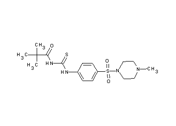 2,2-dimethyl-N-[({4-[(4-methyl-1-piperazinyl)sulfonyl]phenyl}amino)carbonothioyl]propanamide