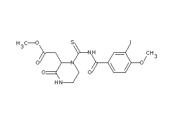 methyl (1-{[(3-iodo-4-methoxybenzoyl)amino]carbonothioyl}-3-oxo-2-piperazinyl)acetate
