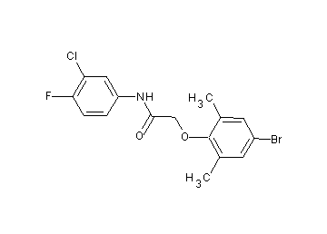 2-(4-bromo-2,6-dimethylphenoxy)-N-(3-chloro-4-fluorophenyl)acetamide