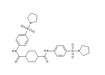 N,N'-bis[4-(1-pyrrolidinylsulfonyl)phenyl]-1,4-cyclohexanedicarboxamide - Click Image to Close