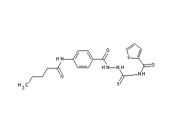 N-({2-[4-(pentanoylamino)benzoyl]hydrazino}carbonothioyl)-2-thiophenecarboxamide