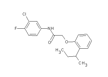 2-(2-sec-butylphenoxy)-N-(3-chloro-4-fluorophenyl)acetamide