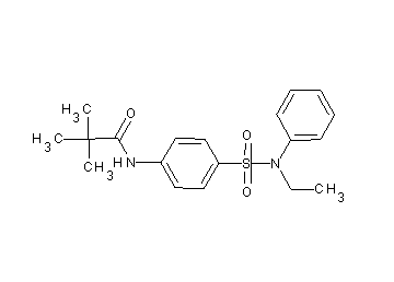 N-(4-{[ethyl(phenyl)amino]sulfonyl}phenyl)-2,2-dimethylpropanamide