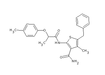 5-benzyl-4-methyl-2-{[2-(4-methylphenoxy)propanoyl]amino}-3-thiophenecarboxamide