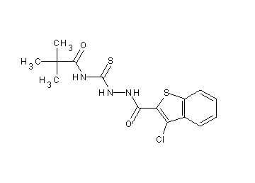 N-({2-[(3-chloro-1-benzothien-2-yl)carbonyl]hydrazino}carbonothioyl)-2,2-dimethylpropanamide