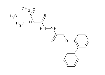 N-({2-[(2-biphenylyloxy)acetyl]hydrazino}carbonothioyl)-2,2-dimethylpropanamide