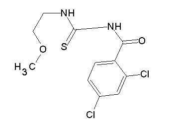 2,4-dichloro-N-{[(2-methoxyethyl)amino]carbonothioyl}benzamide