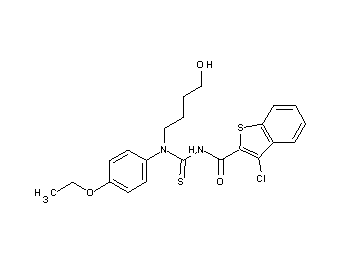 3-chloro-N-{[(4-ethoxyphenyl)(4-hydroxybutyl)amino]carbonothioyl}-1-benzothiophene-2-carboxamide