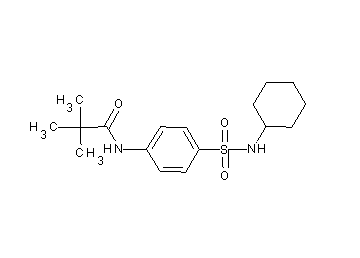 N-{4-[(cyclohexylamino)sulfonyl]phenyl}-2,2-dimethylpropanamide