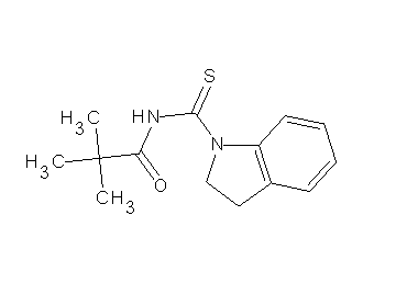 N-(2,3-dihydro-1H-indol-1-ylcarbonothioyl)-2,2-dimethylpropanamide