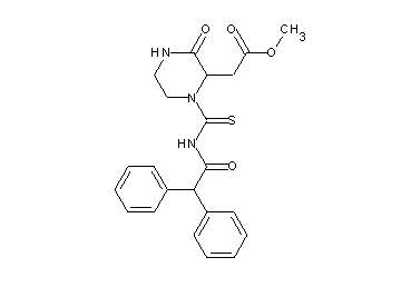 methyl (1-{[(diphenylacetyl)amino]carbonothioyl}-3-oxo-2-piperazinyl)acetate