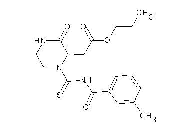 propyl (1-{[(3-methylbenzoyl)amino]carbonothioyl}-3-oxo-2-piperazinyl)acetate