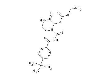 ethyl (1-{[(4-tert-butylbenzoyl)amino]carbonothioyl}-3-oxo-2-piperazinyl)acetate
