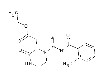 ethyl (1-{[(2-methylbenzoyl)amino]carbonothioyl}-3-oxo-2-piperazinyl)acetate