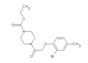 ethyl 4-[(2-bromo-4-methylphenoxy)acetyl]-1-piperazinecarboxylate