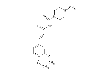3-(3,4-dimethoxyphenyl)-N-[(4-methyl-1-piperazinyl)carbonothioyl]acrylamide