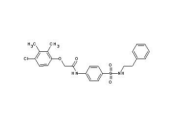 2-(4-chloro-2,3-dimethylphenoxy)-N-(4-{[(2-phenylethyl)amino]sulfonyl}phenyl)acetamide