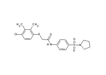 2-(4-chloro-2,3-dimethylphenoxy)-N-[4-(1-pyrrolidinylsulfonyl)phenyl]acetamide