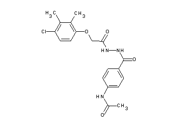 N-[4-({2-[(4-chloro-2,3-dimethylphenoxy)acetyl]hydrazino}carbonyl)phenyl]acetamide