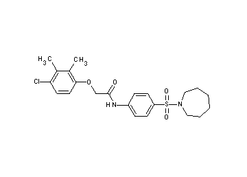 N-[4-(1-azepanylsulfonyl)phenyl]-2-(4-chloro-2,3-dimethylphenoxy)acetamide - Click Image to Close