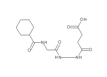 4-(2-{[(cyclohexylcarbonyl)amino]acetyl}hydrazino)-4-oxobutanoic acid (non-preferred name)