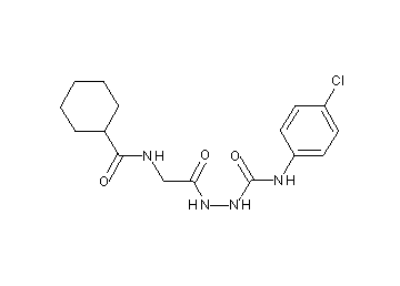 N-(4-chlorophenyl)-2-{[(cyclohexylcarbonyl)amino]acetyl}hydrazinecarboxamide (non-preferred name)
