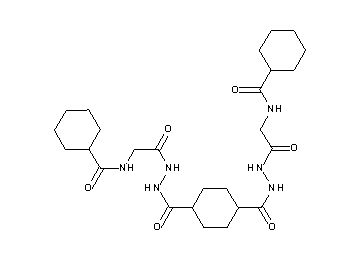 N,N'-{1,4-cyclohexanediylbis[carbonyl-2,1-hydrazinediyl(2-oxo-2,1-ethanediyl)]}dicyclohexanecarboxamide (non-preferred name)