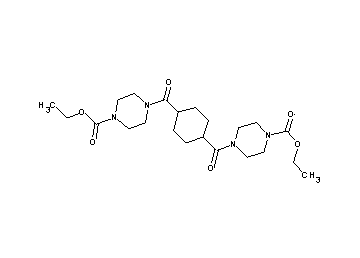 diethyl 4,4'-[1,4-cyclohexanediyldi(carbonyl)]di(1-piperazinecarboxylate)