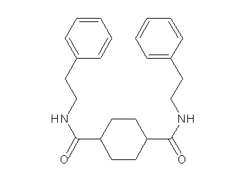 N,N'-bis(2-phenylethyl)-1,4-cyclohexanedicarboxamide