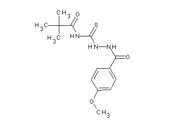 N-{[2-(4-methoxybenzoyl)hydrazino]carbonothioyl}-2,2-dimethylpropanamide