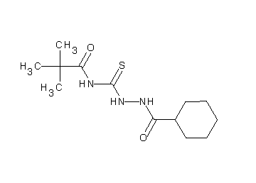 N-{[2-(cyclohexylcarbonyl)hydrazino]carbonothioyl}-2,2-dimethylpropanamide