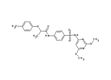 N-(4-{[(2,6-dimethoxy-4-pyrimidinyl)amino]sulfonyl}phenyl)-2-(4-methylphenoxy)propanamide