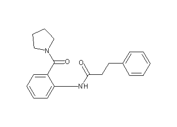 3-phenyl-N-[2-(1-pyrrolidinylcarbonyl)phenyl]propanamide