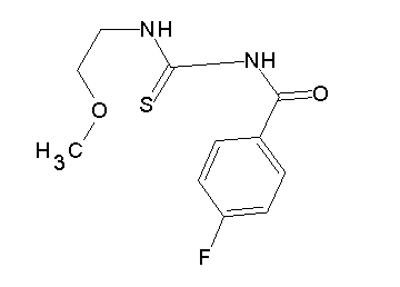 4-fluoro-N-{[(2-methoxyethyl)amino]carbonothioyl}benzamide
