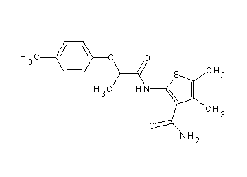 4,5-dimethyl-2-{[2-(4-methylphenoxy)propanoyl]amino}-3-thiophenecarboxamide