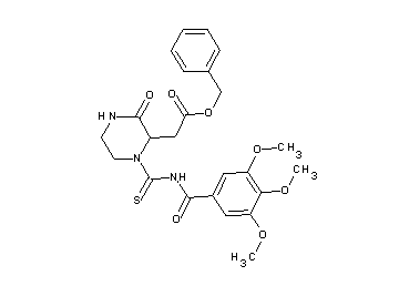 benzyl (3-oxo-1-{[(3,4,5-trimethoxybenzoyl)amino]carbonothioyl}-2-piperazinyl)acetate