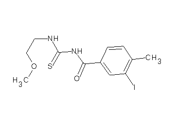 3-iodo-N-{[(2-methoxyethyl)amino]carbonothioyl}-4-methylbenzamide - Click Image to Close