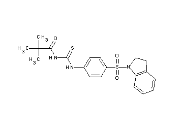 N-({[4-(2,3-dihydro-1H-indol-1-ylsulfonyl)phenyl]amino}carbonothioyl)-2,2-dimethylpropanamide