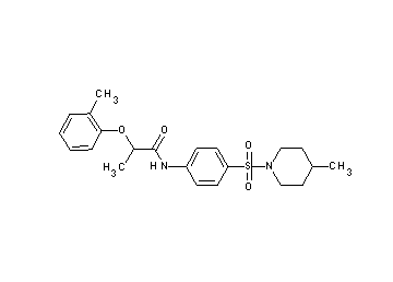 2-(2-methylphenoxy)-N-{4-[(4-methyl-1-piperidinyl)sulfonyl]phenyl}propanamide