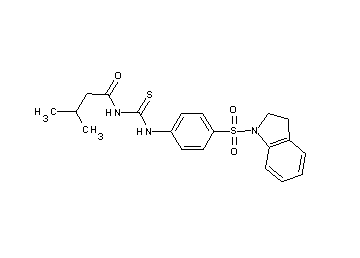 N-({[4-(2,3-dihydro-1H-indol-1-ylsulfonyl)phenyl]amino}carbonothioyl)-3-methylbutanamide