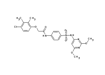 2-(4-chloro-2,3-dimethylphenoxy)-N-(4-{[(2,6-dimethoxy-4-pyrimidinyl)amino]sulfonyl}phenyl)acetamide