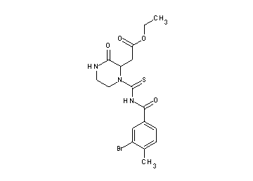 ethyl (1-{[(3-bromo-4-methylbenzoyl)amino]carbonothioyl}-3-oxo-2-piperazinyl)acetate