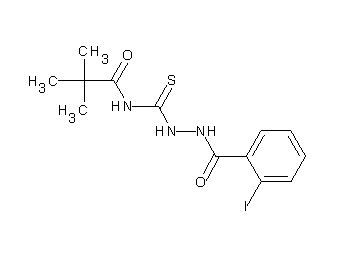 N-{[2-(2-iodobenzoyl)hydrazino]carbonothioyl}-2,2-dimethylpropanamide