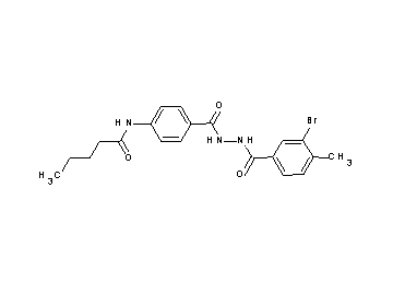 N-(4-{[2-(3-bromo-4-methylbenzoyl)hydrazino]carbonyl}phenyl)pentanamide - Click Image to Close