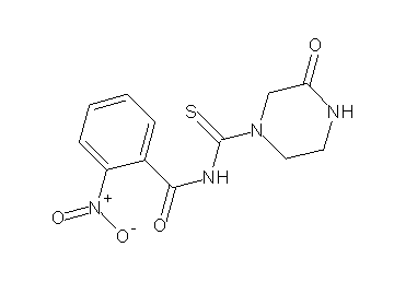2-nitro-N-[(3-oxo-1-piperazinyl)carbonothioyl]benzamide