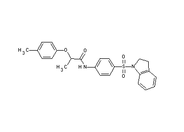 N-[4-(2,3-dihydro-1H-indol-1-ylsulfonyl)phenyl]-2-(4-methylphenoxy)propanamide - Click Image to Close